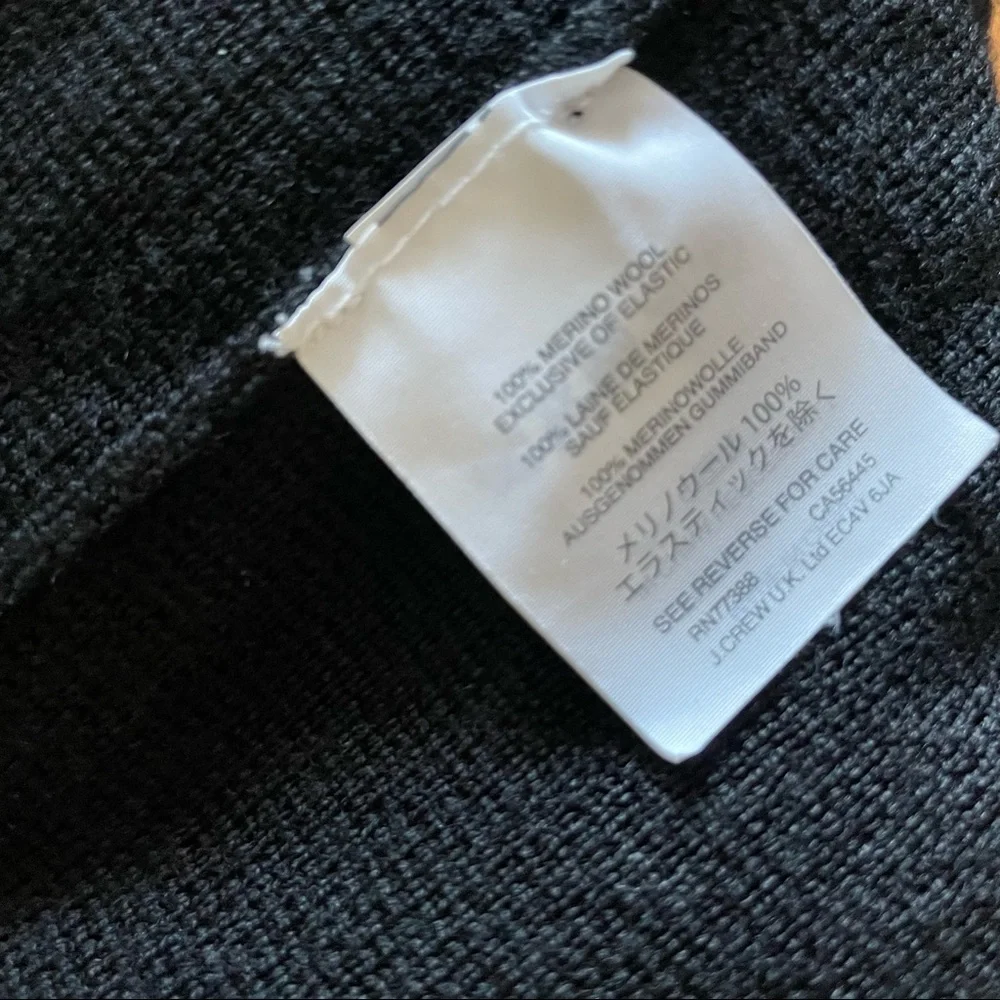 J. Crew Open Front Sweater Blazer Black Merino Wool Size X Large Pockets - Picture 4 of 5